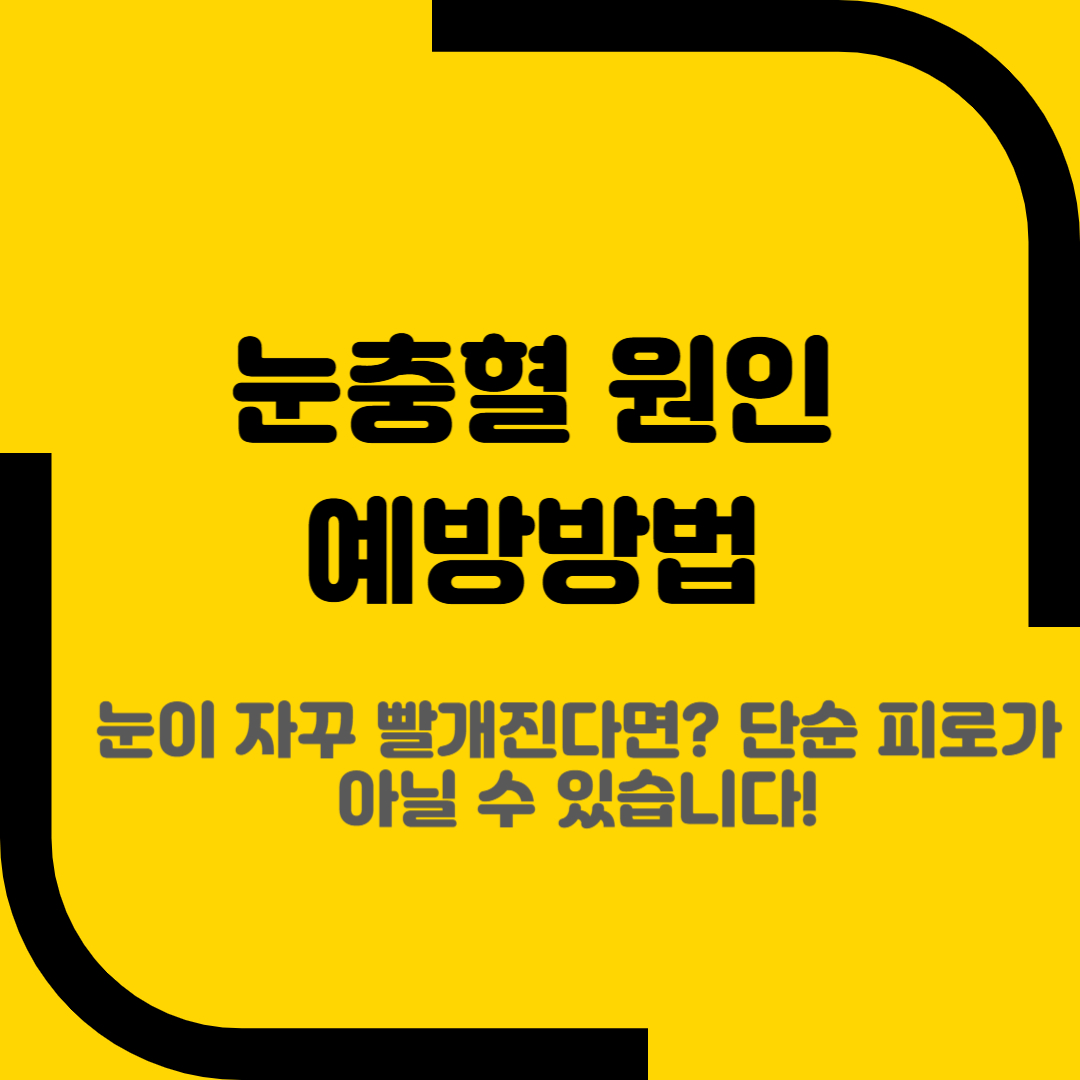 눈충혈 원인 예방방법