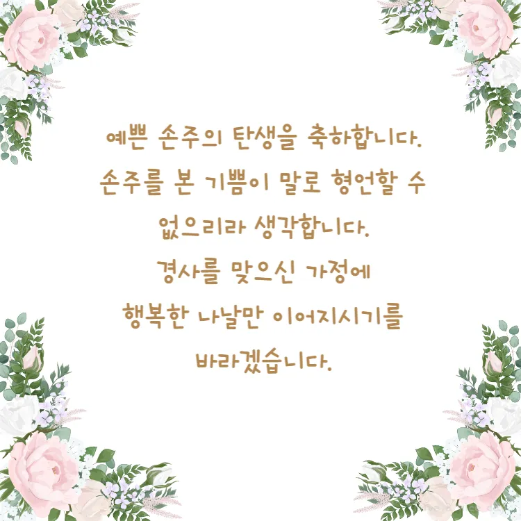 손주 축하 인사 돌 생일 유치원 입학 따뜻한 문구 모음_2