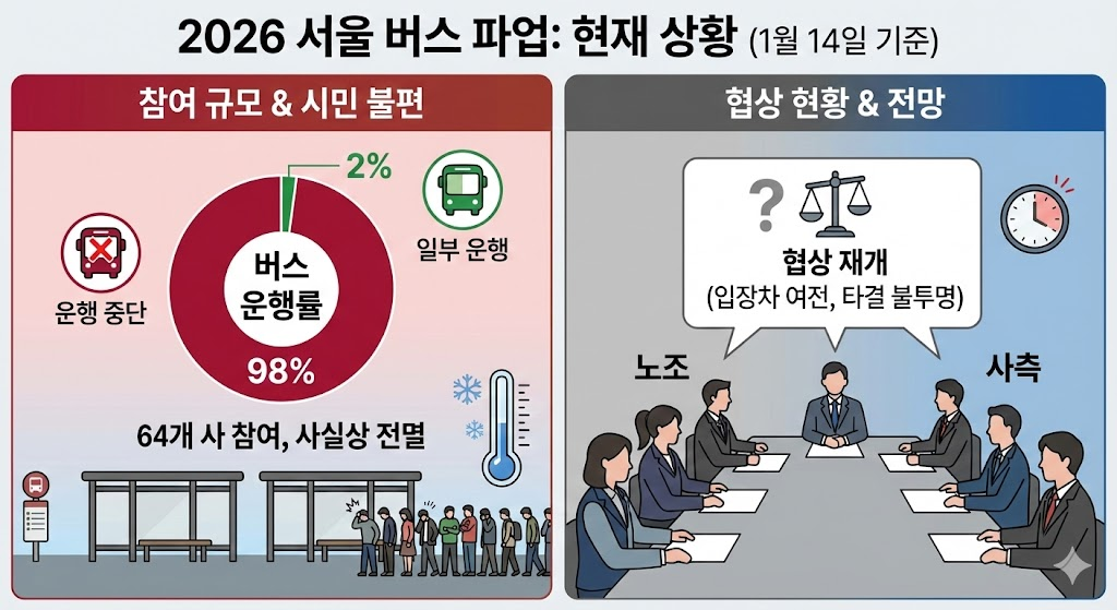 2026 서울 버스 파업 비상수송대책 안내문