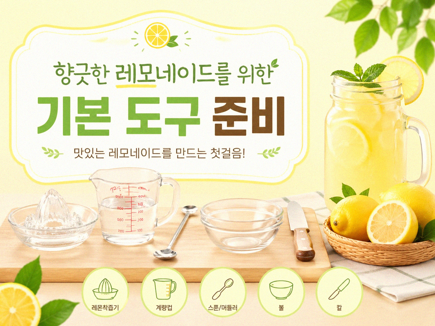 수제 레모네이드, 제대로 만들려면 뭘 준비해야 할까