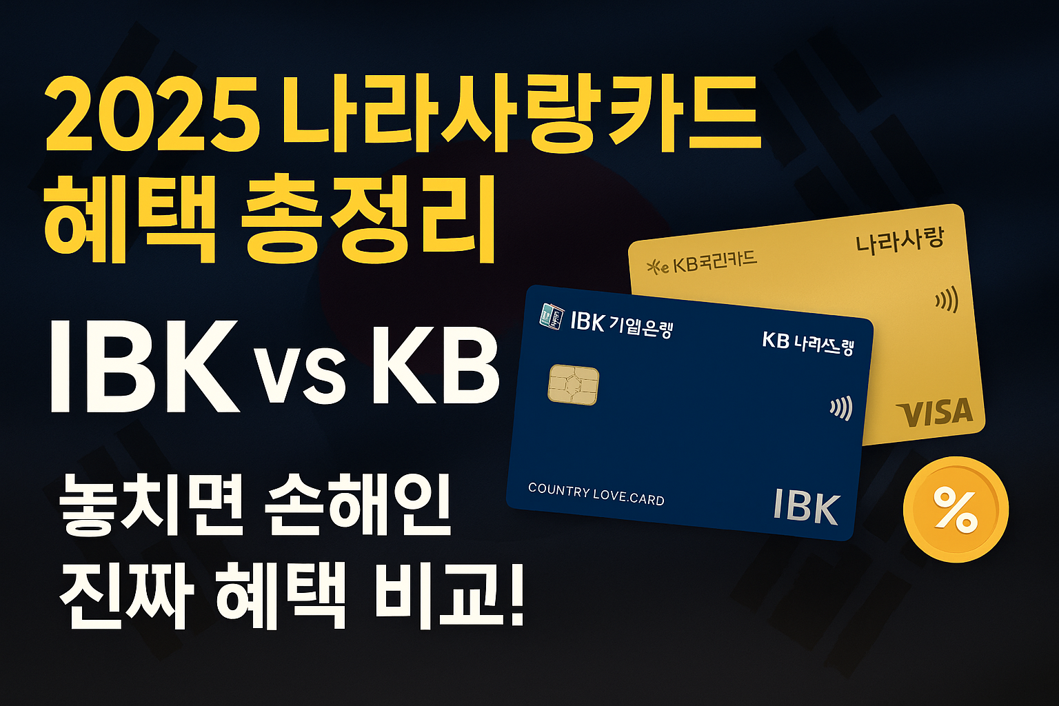 2025 IBK.KB 나라사랑카드 혜택 총정리 &ndash; 놓치면 손해!