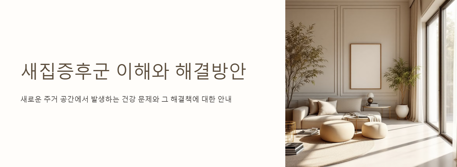 새집증후군 이해와 해결방안