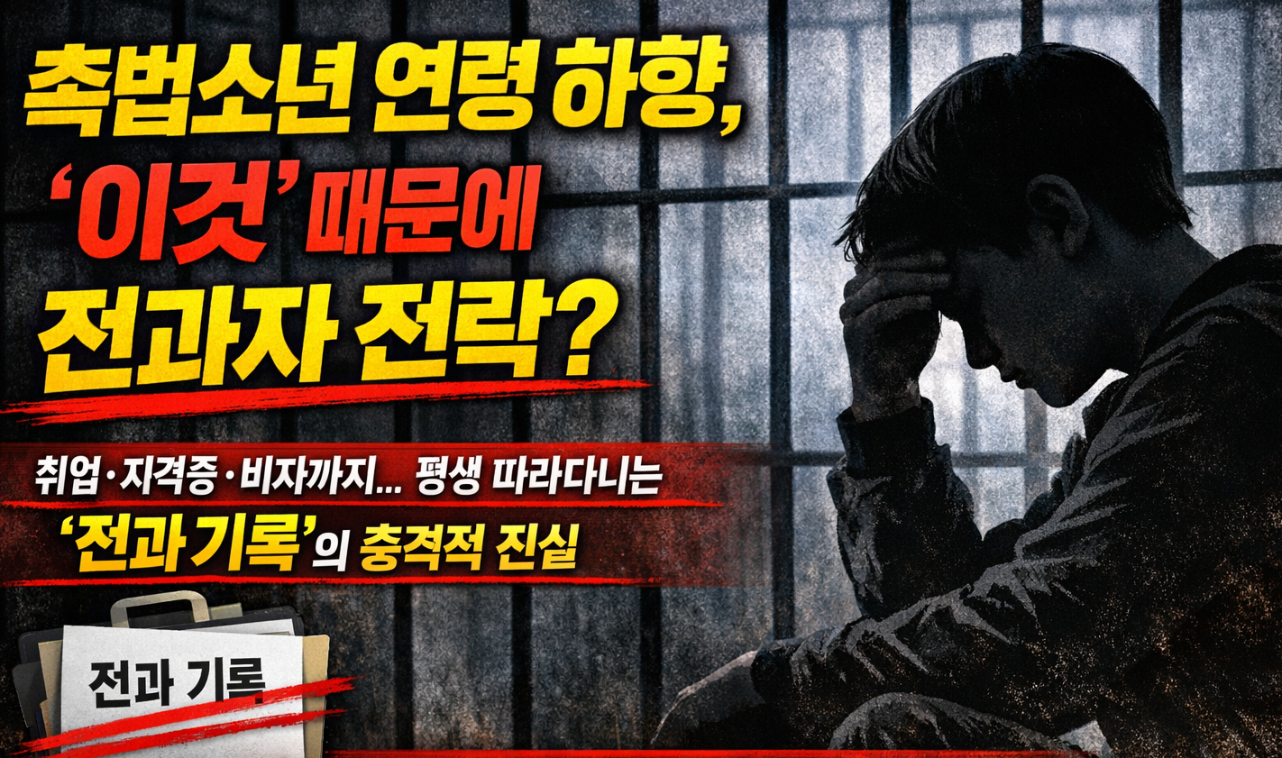 촉법소년 연령 하향, 처벌보다 무서운 전과 기록의 진실 : 취업&middot;자격증&middot;해외비자까지 막히는 이유