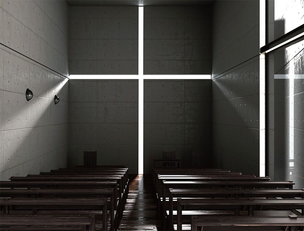 안도 다다오의 건축사진, 빛, 침묵, 콘크리트