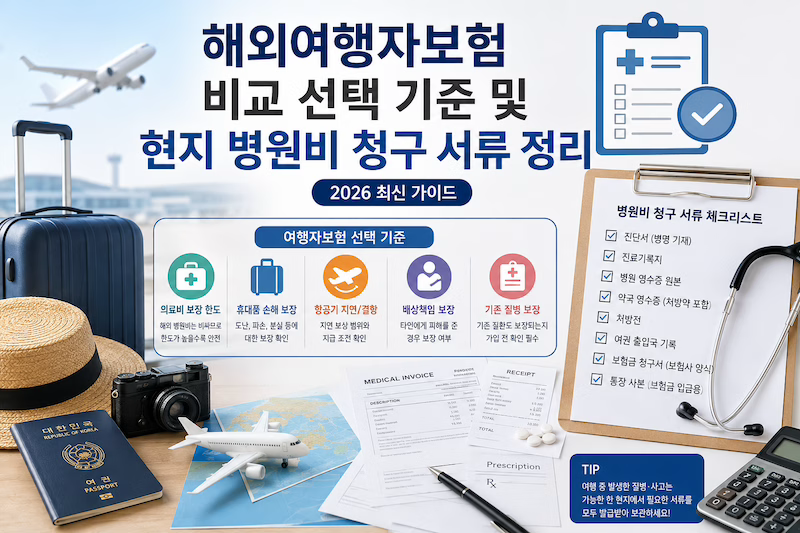 해외여행자보험 청구서류