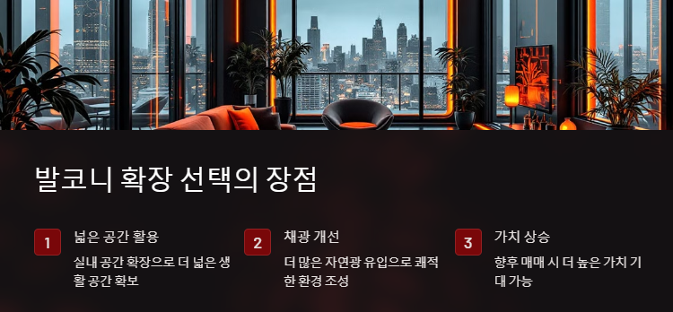발코니 확장 선택의 장점