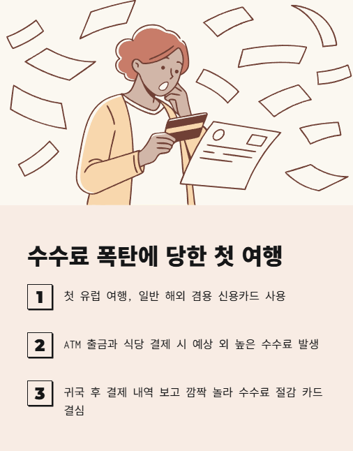 수수료 폭탄에 당한 첫 여행