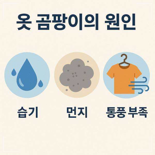 옷 곰팡이의 원인