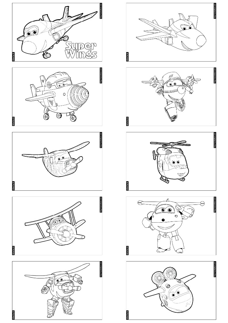 슈퍼윙스 색칠공부 도안