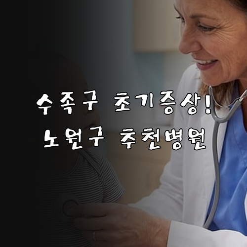 수족구 초기 증상 체크리스트와 노원구..