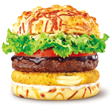 롯데리아 나폴리맛피아 발사믹 바질 버거 실물 이미지