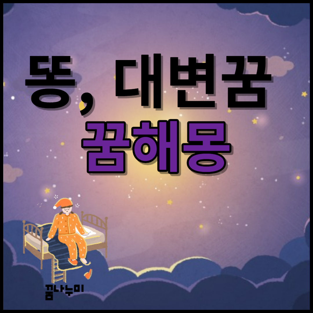 똥 꿈해몽 대변꿈