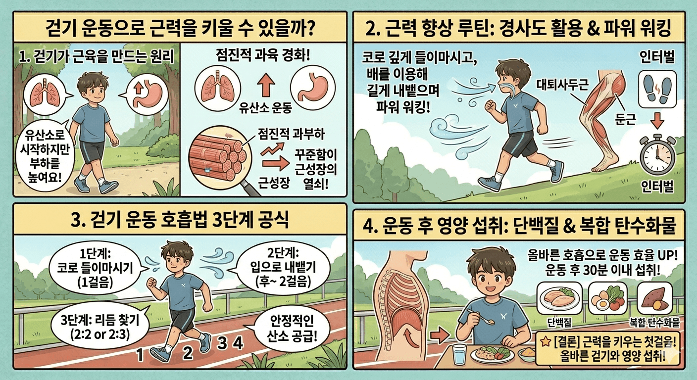 걷기 운동으로 근력을 키울 수 있을까?