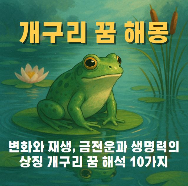 연못 위에 떠있는 개구리 그림