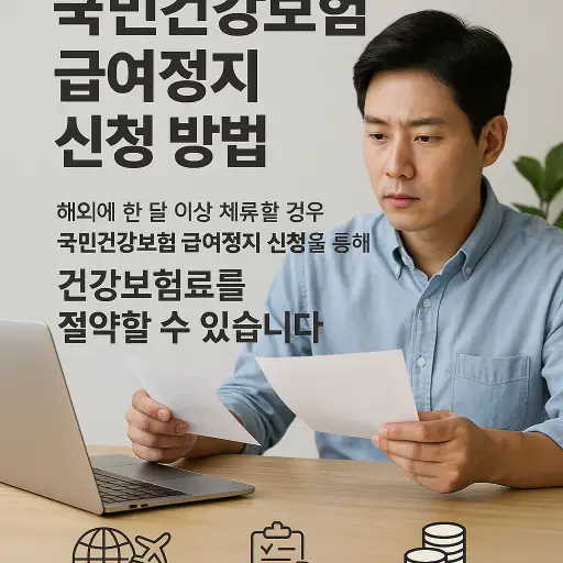 2025 국민건강보험 급여정지 신청 방법