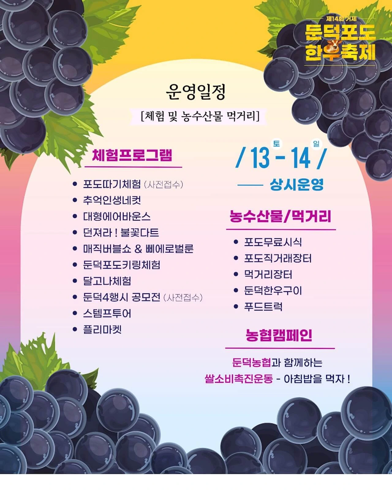 거제 둔덕 포도 한우 축제 기본정보&amp;#44; 거제도 섬여행