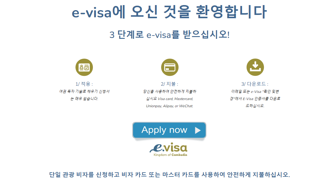 전자 비자 발급 단계 설명