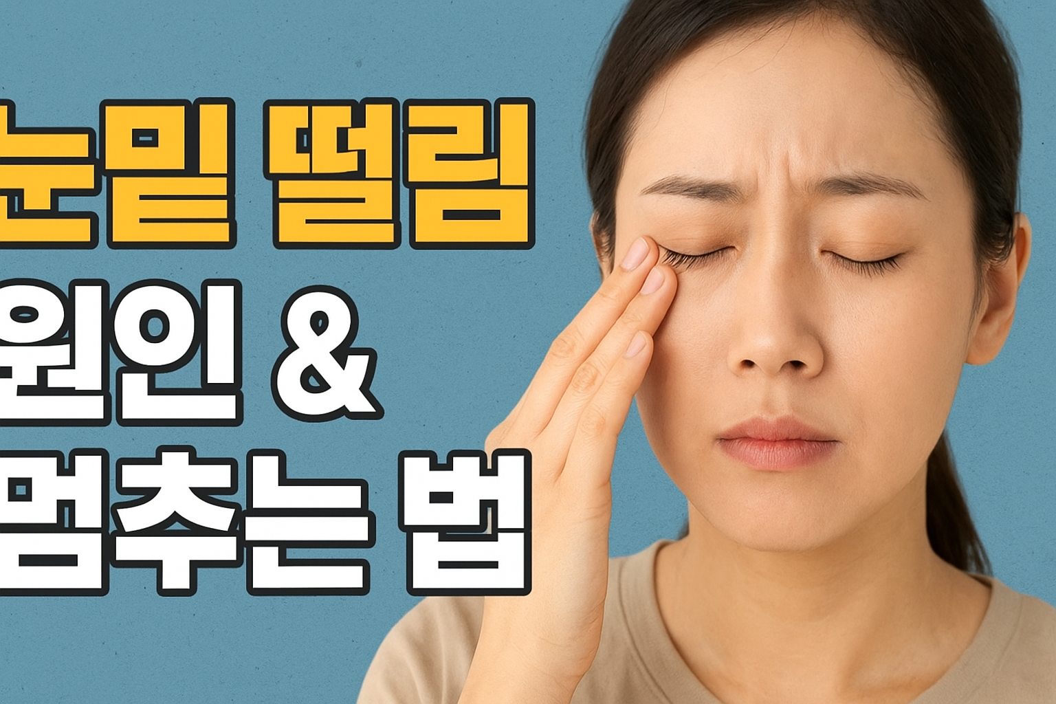 눈밑 떨림 원인