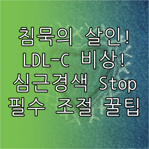 침묵의 살인자 고지혈증 심근경색을 막..