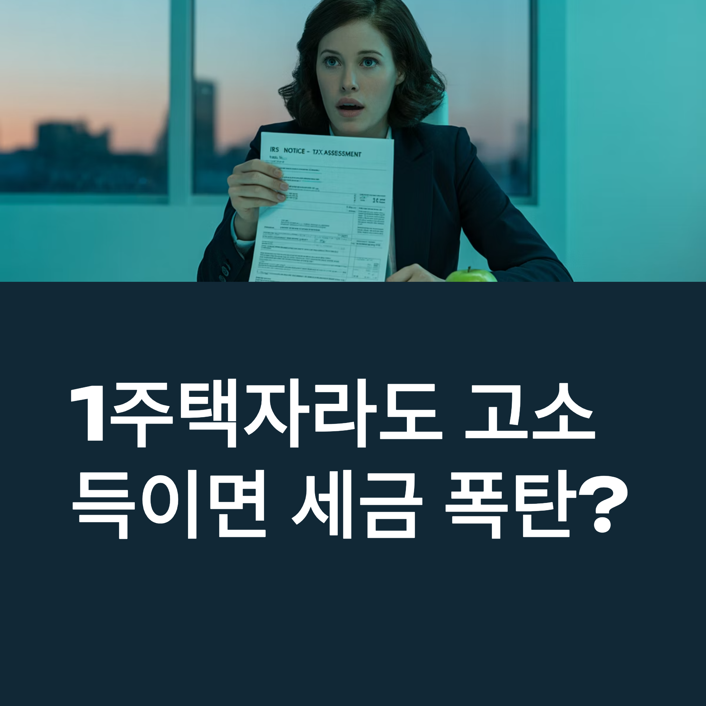 주택자라도 고수입이면 세금 폭탄?