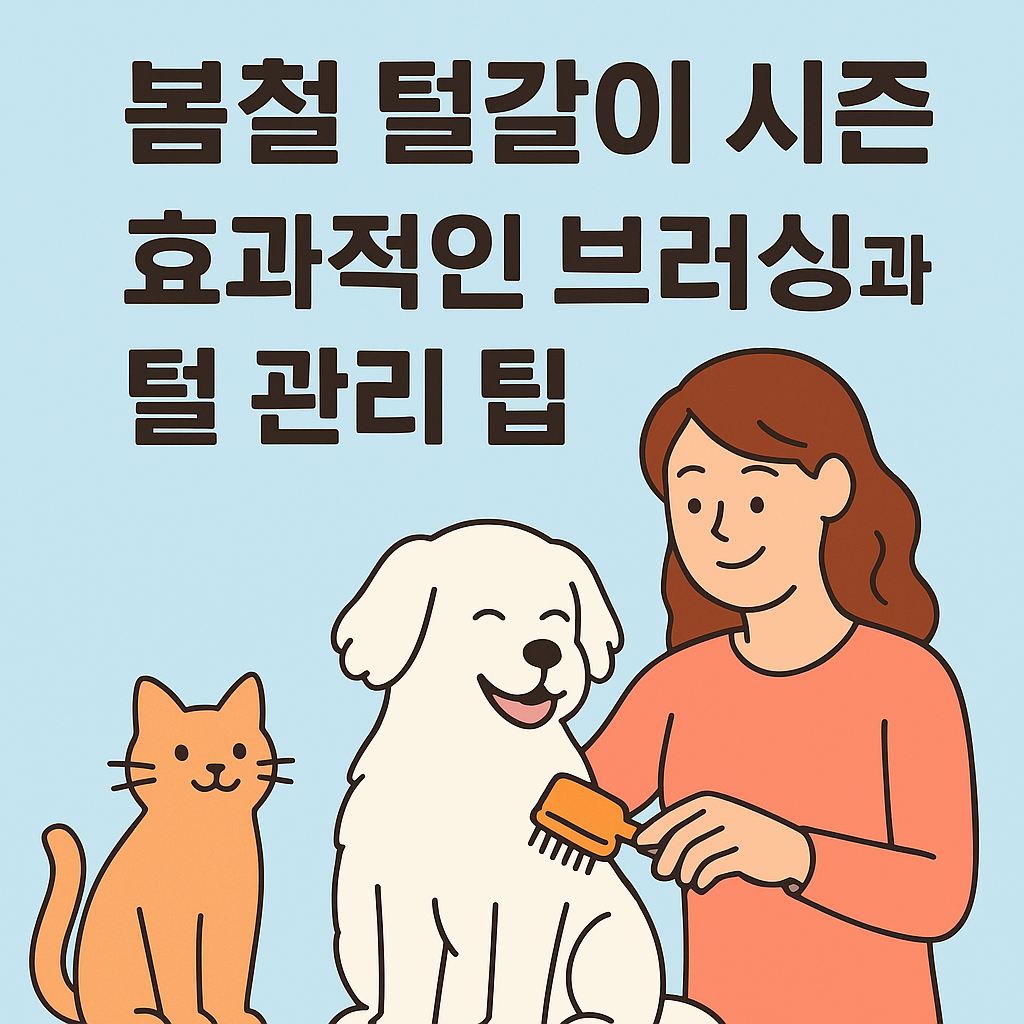 봄철 털갈이 시즌, 효과적인 브러싱과 털 관리 팁