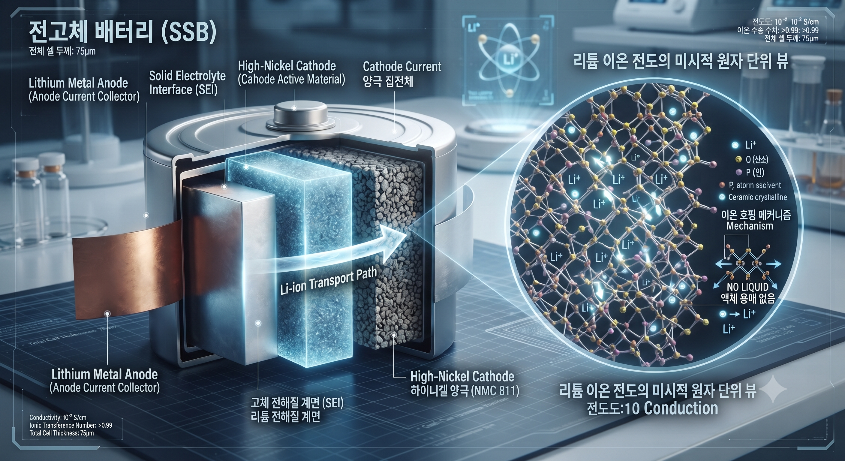 전고체 배터리 구조도