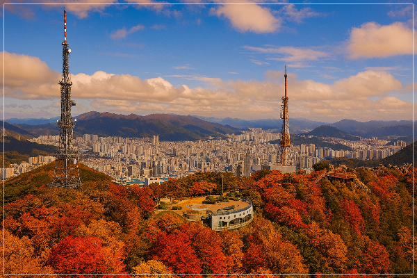 부산 황령산전경 - 봉수대 + 가상 이미지 / 출처: 부산에 가면 VISIT BUSAN