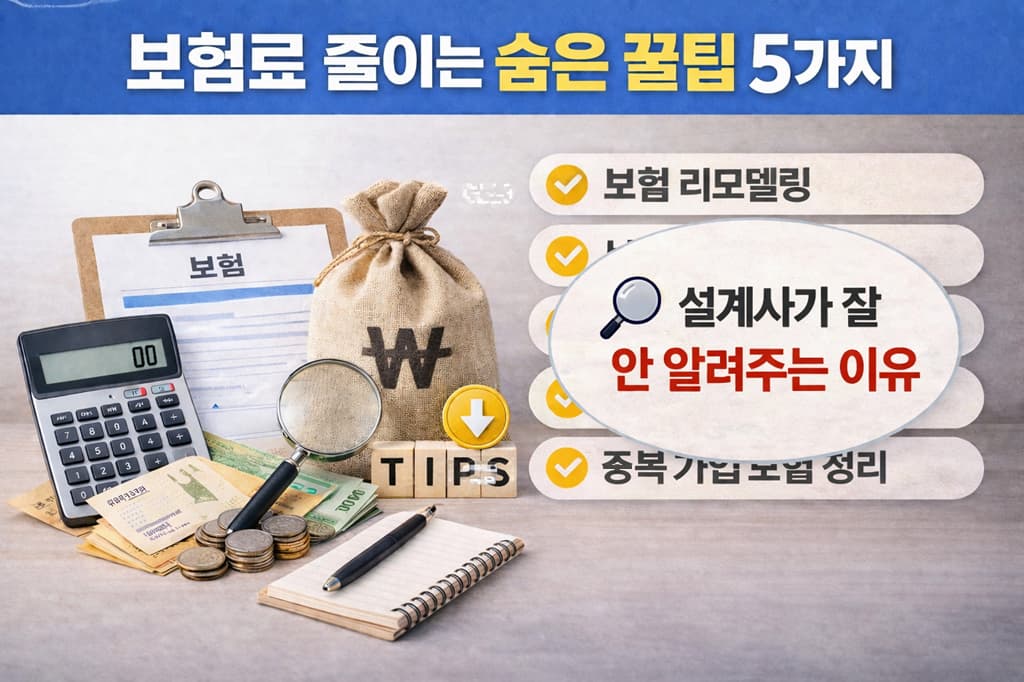 보험료 줄이는 숨은 꿀팁 설계사가 알려주지 않는 이유