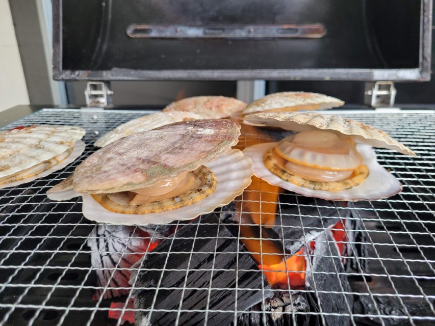 간성전통시장 가리비 구이