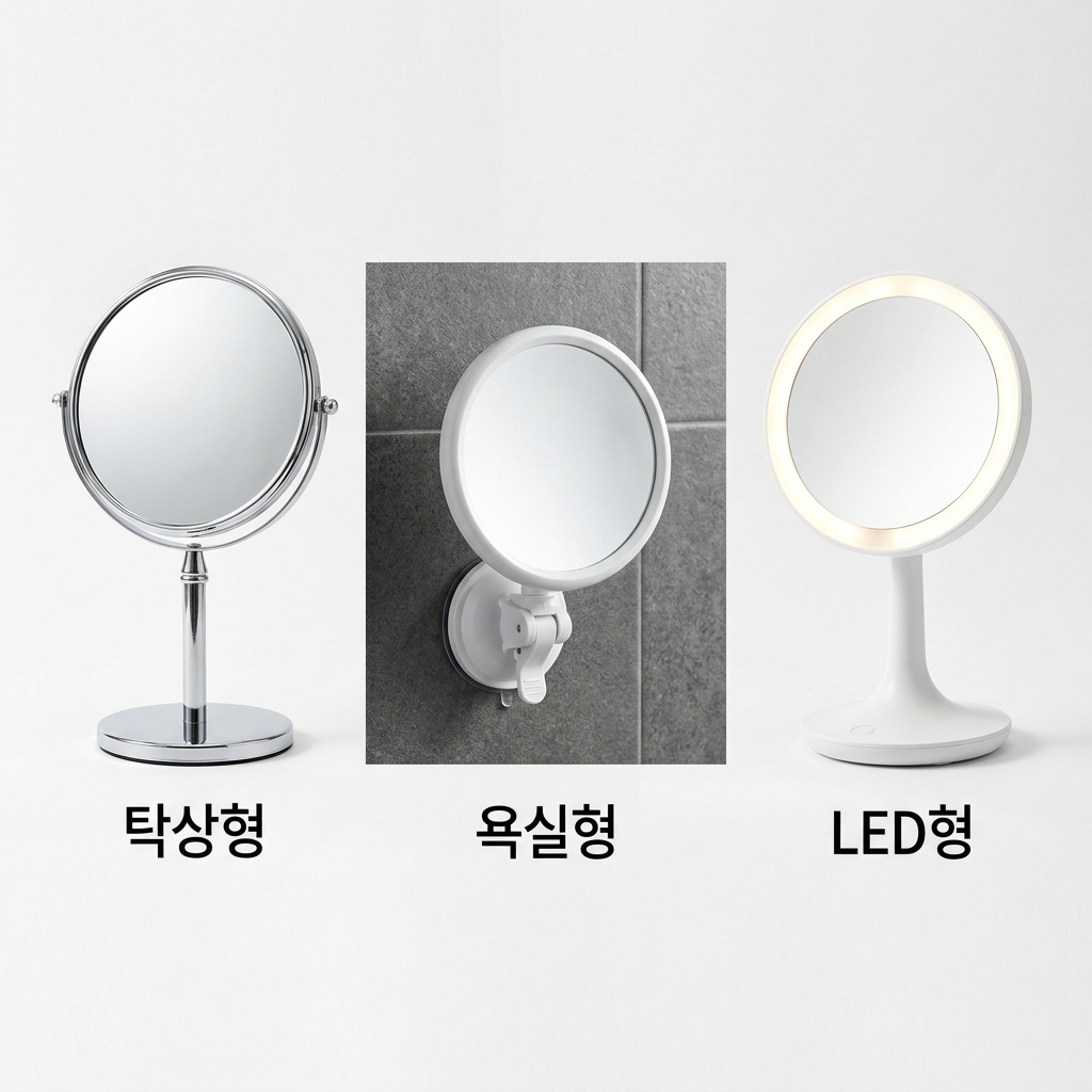 확대거울 고르는법 타입 비교 탁상형 욕실형
