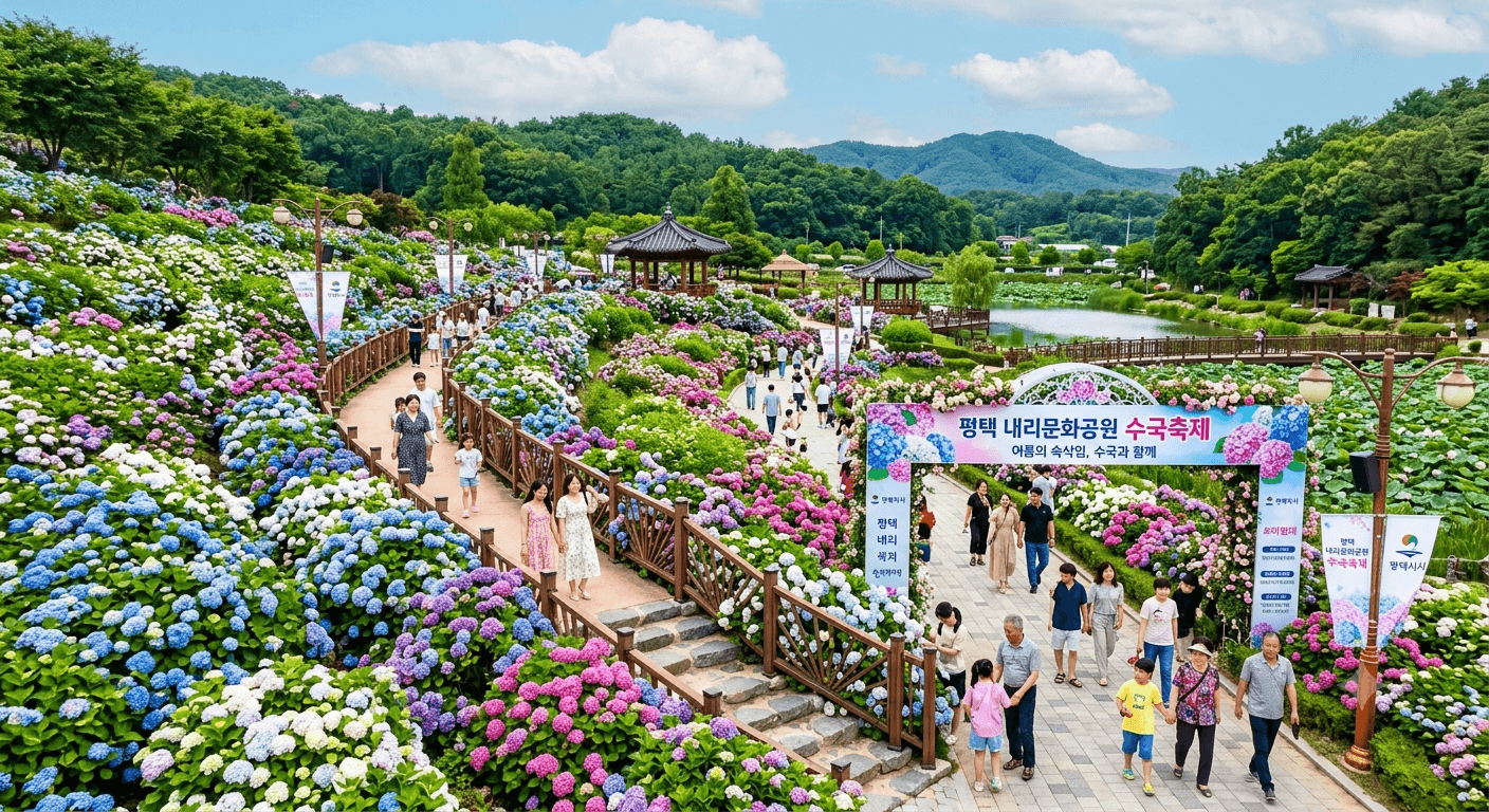 평택 내리문화공원 수국축제 사진