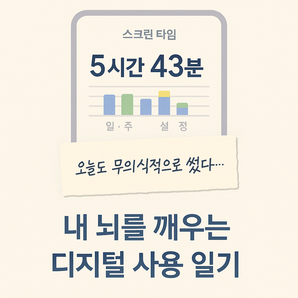 디지철 사용 일기로 사용 줄이기 사진