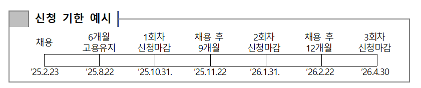 청년일자리도약장려금 신청 대상