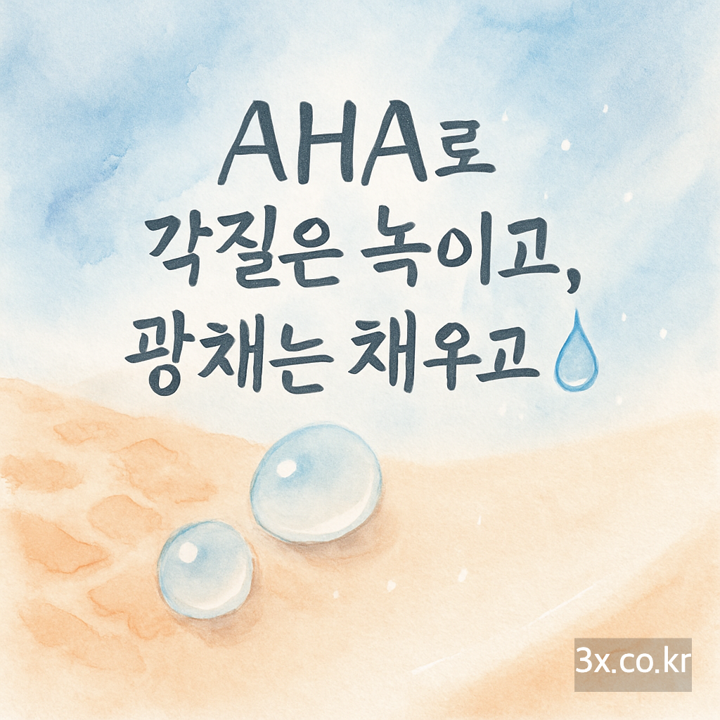 AHA로 각질은 녹이고, 광채는 채우고 💧