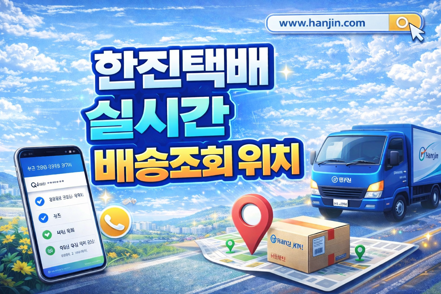 한진택배 실시간 배송조회 위치