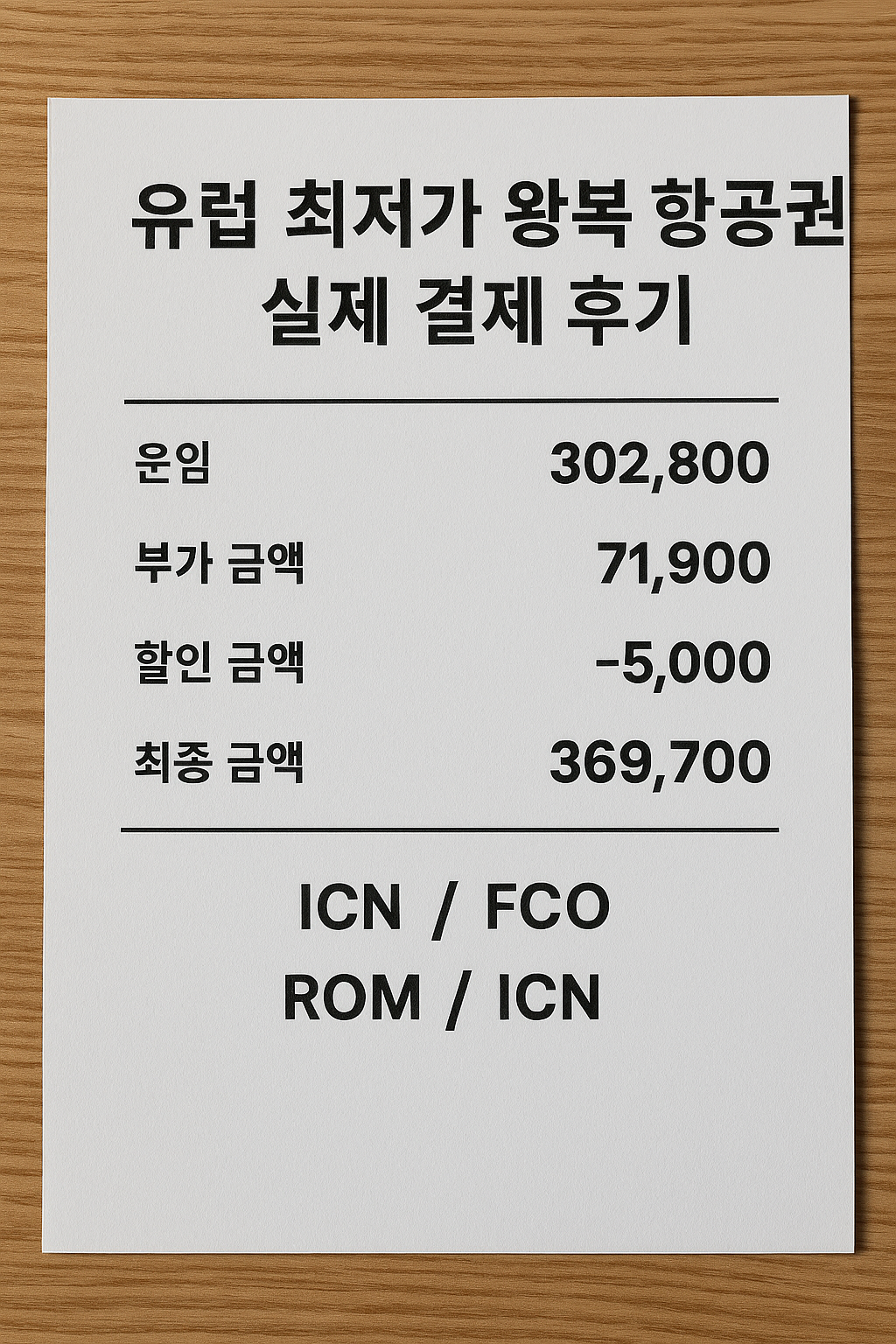 유럽 최저가 왕복 항공권, 실제 결제 후기