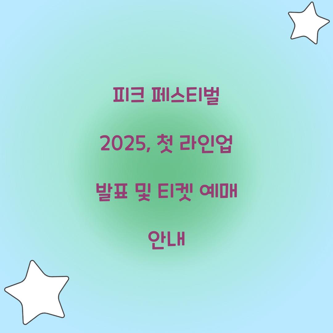 피크 페스티벌 2025