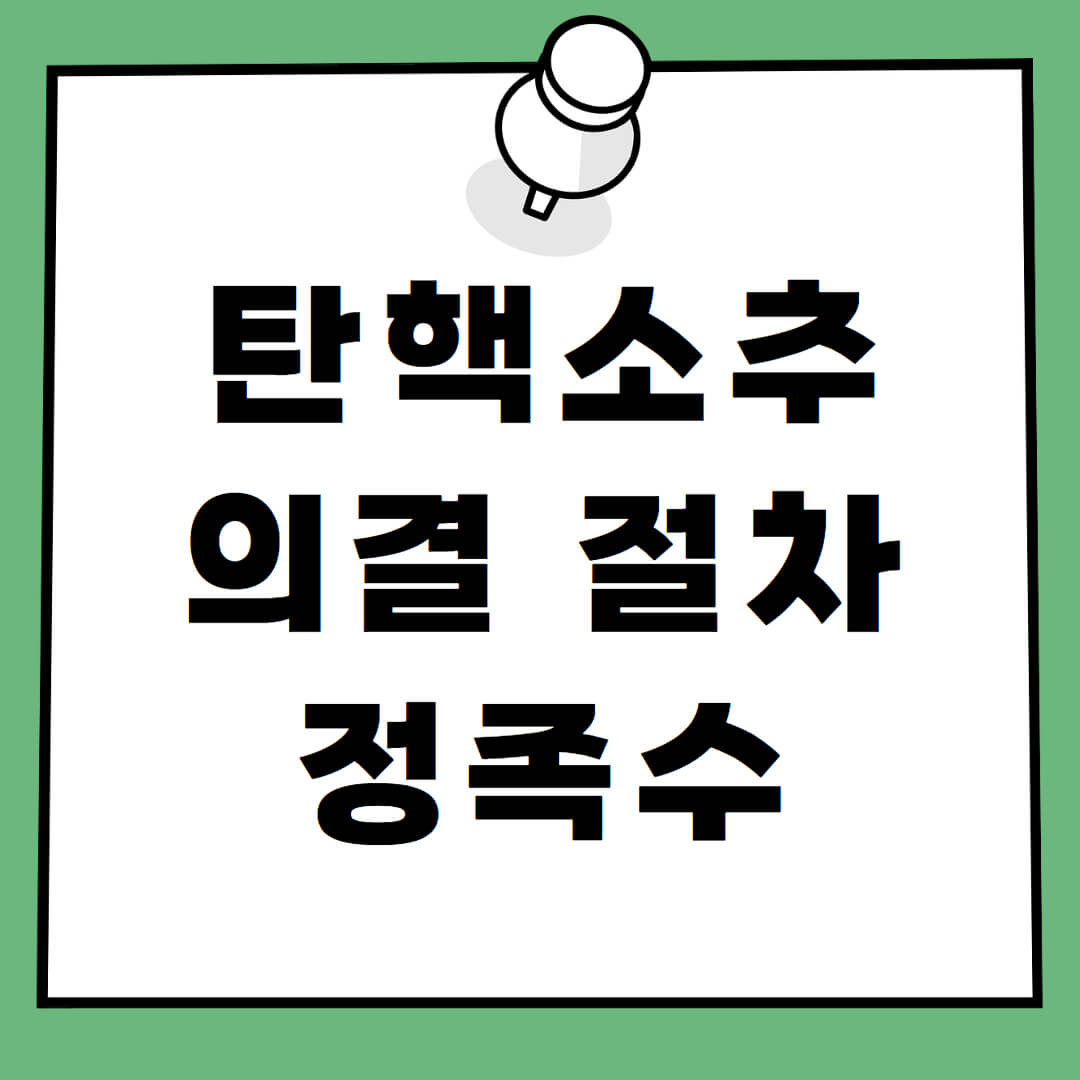 탄핵소추의결 절차 의결정족수 조건 과거사례