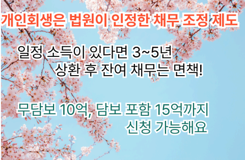 개인회생 제도 요약 이미지 &ndash; 법원 채무 조정 제도 안내