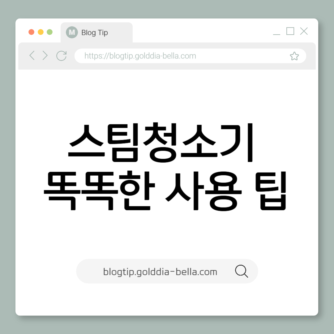 스팀청소기 사용팁