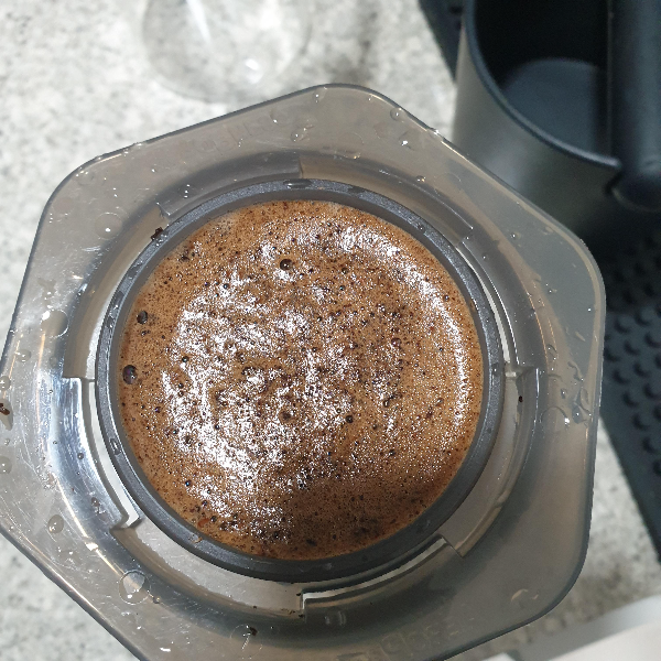 월드 에어로프레스 챔피언십(WAC) 우승자들의 레시피_2021년_공기 빼기