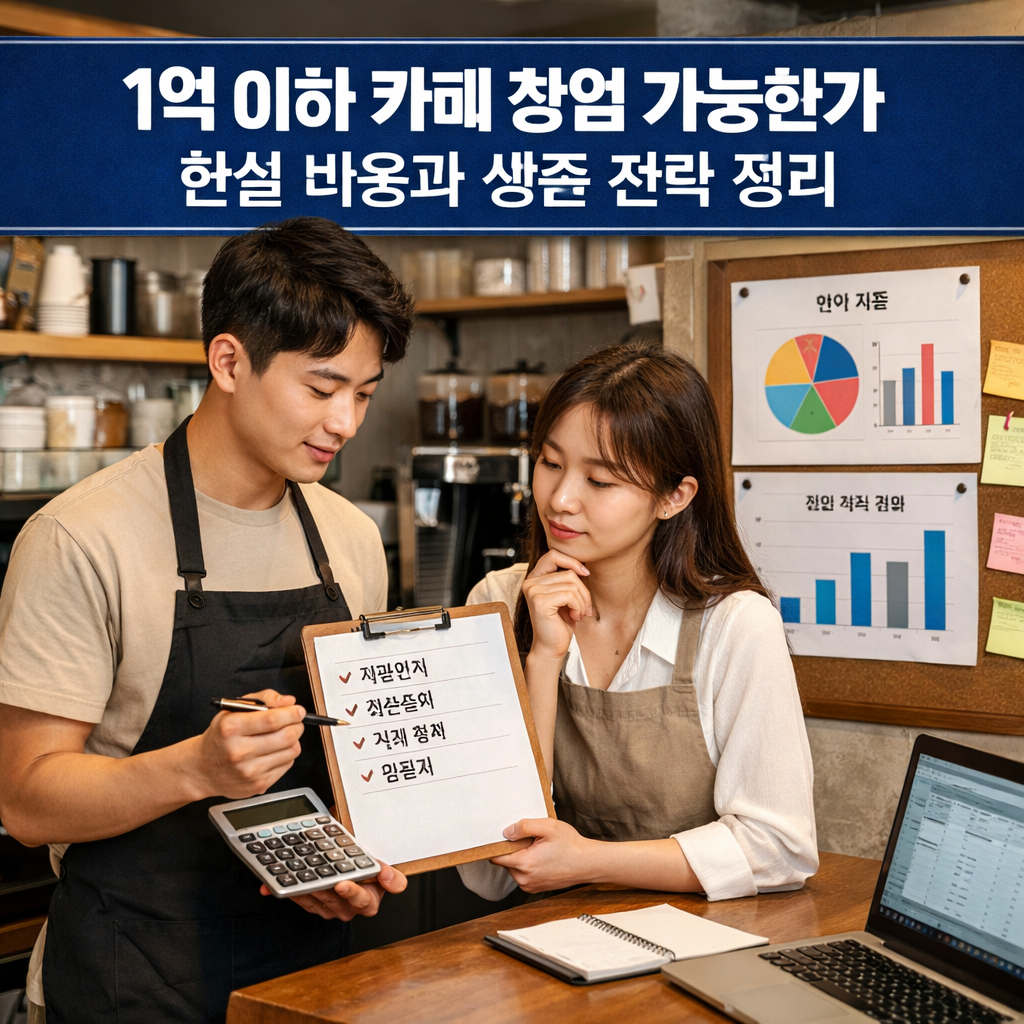 1억 이하 카페 창업 가능한가 현실 비용과 생존 전략 정리