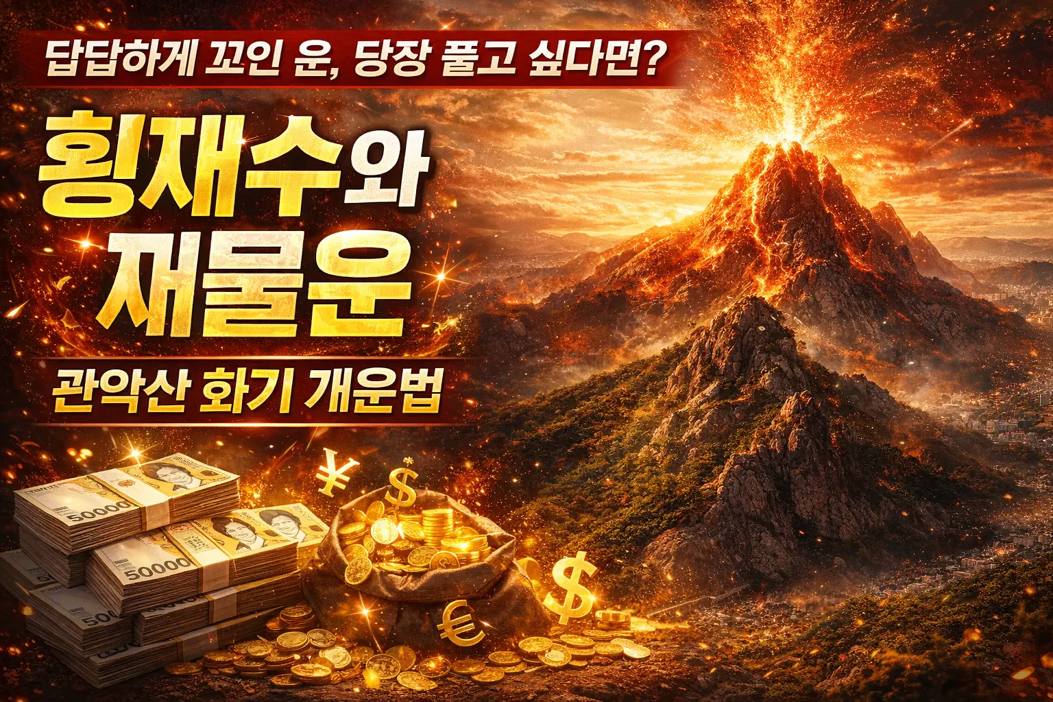 횡재수와 재물운을 부르는 관악산 화기(火氣) 개운법
