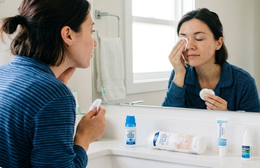 눈 위생 관리 방법을 표현한 이미지