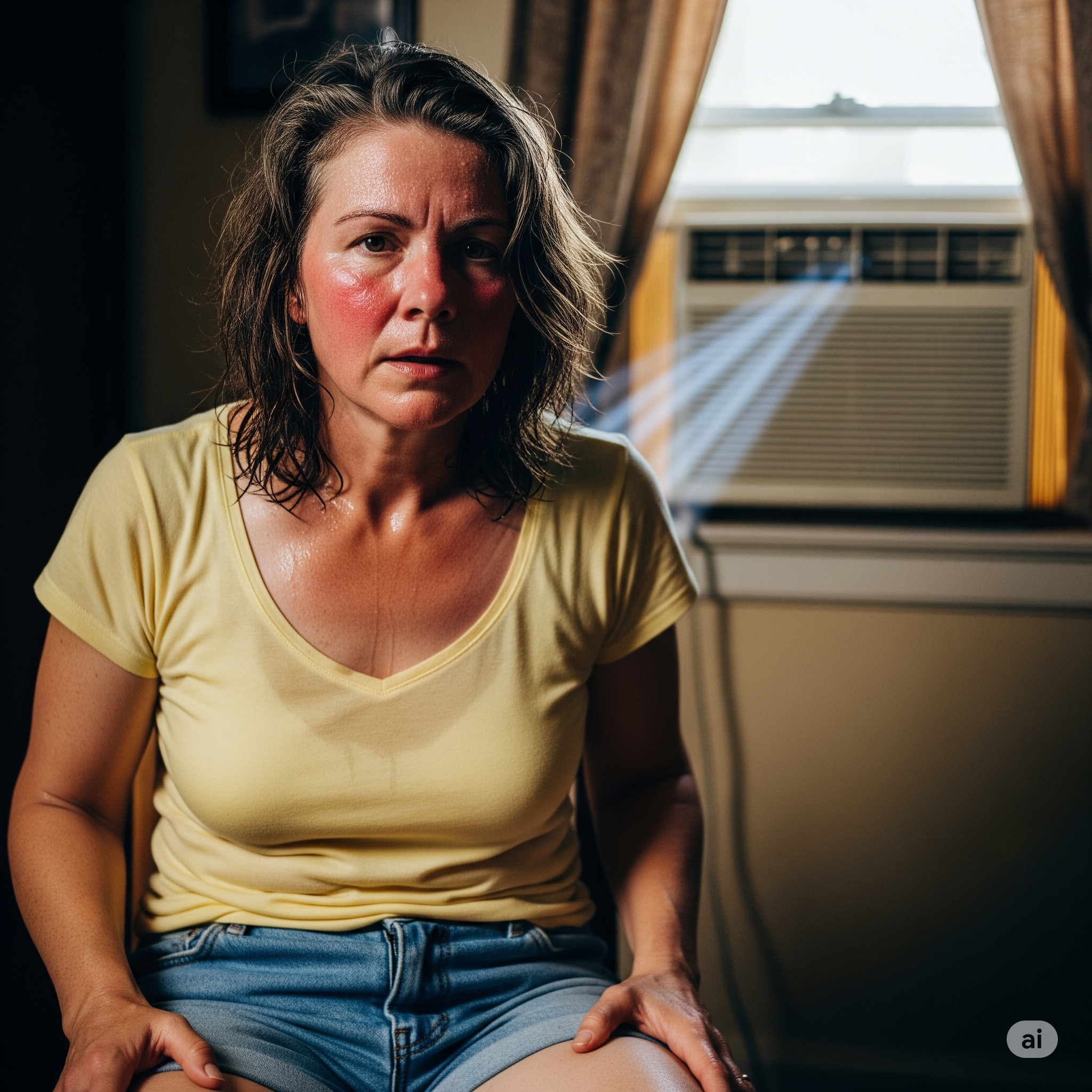 얼굴 화끈거림과 땀 조절 관련이미지