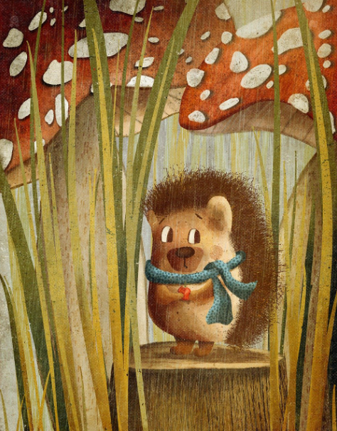 고슴도치 캐릭터 사진