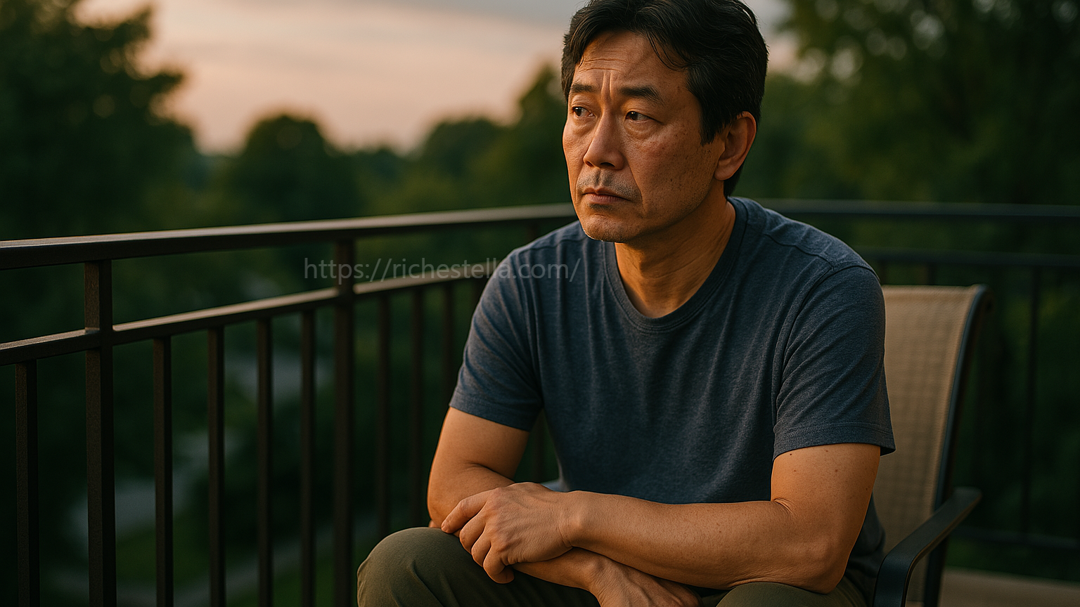 건강을 걱정하는 50대 남성