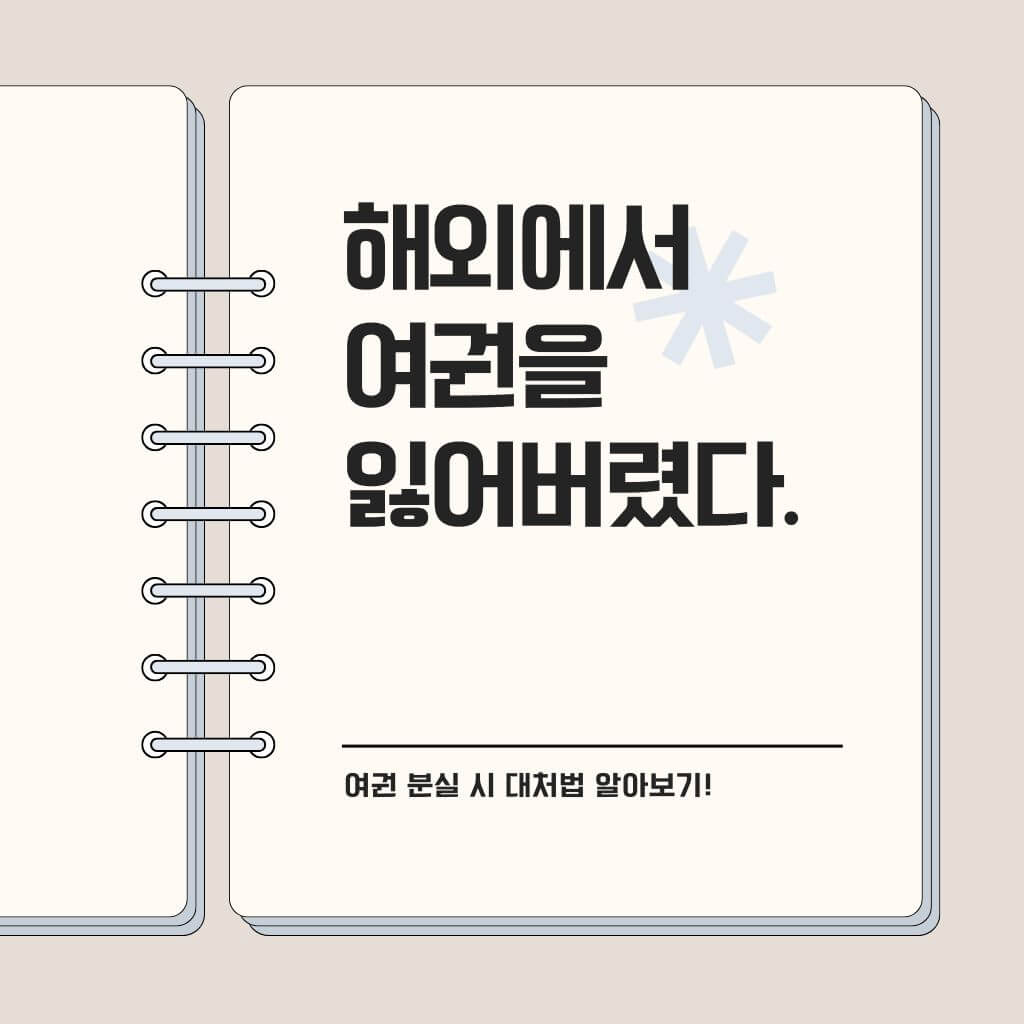 해외여행 중 여권 분실 대처법