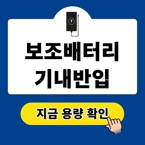 보조배터리 기내반입 용량 규정
