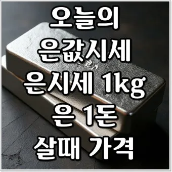 은시세 1돈 가격 시세 확인 방법으로 투자기초_15